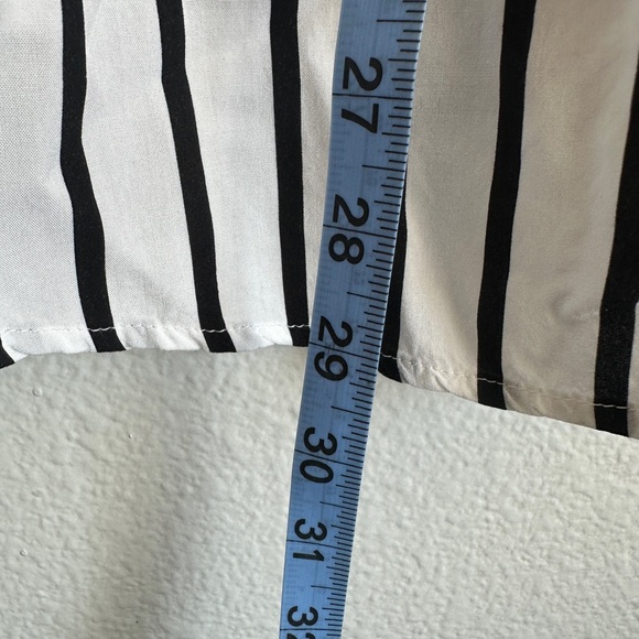 Milk & Honey Black and White Striped Button Down Shirt - Picture 9 of 9